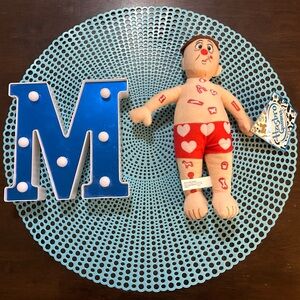 Operation Game Plush Doll with Red Heart Boxers, With Tags.